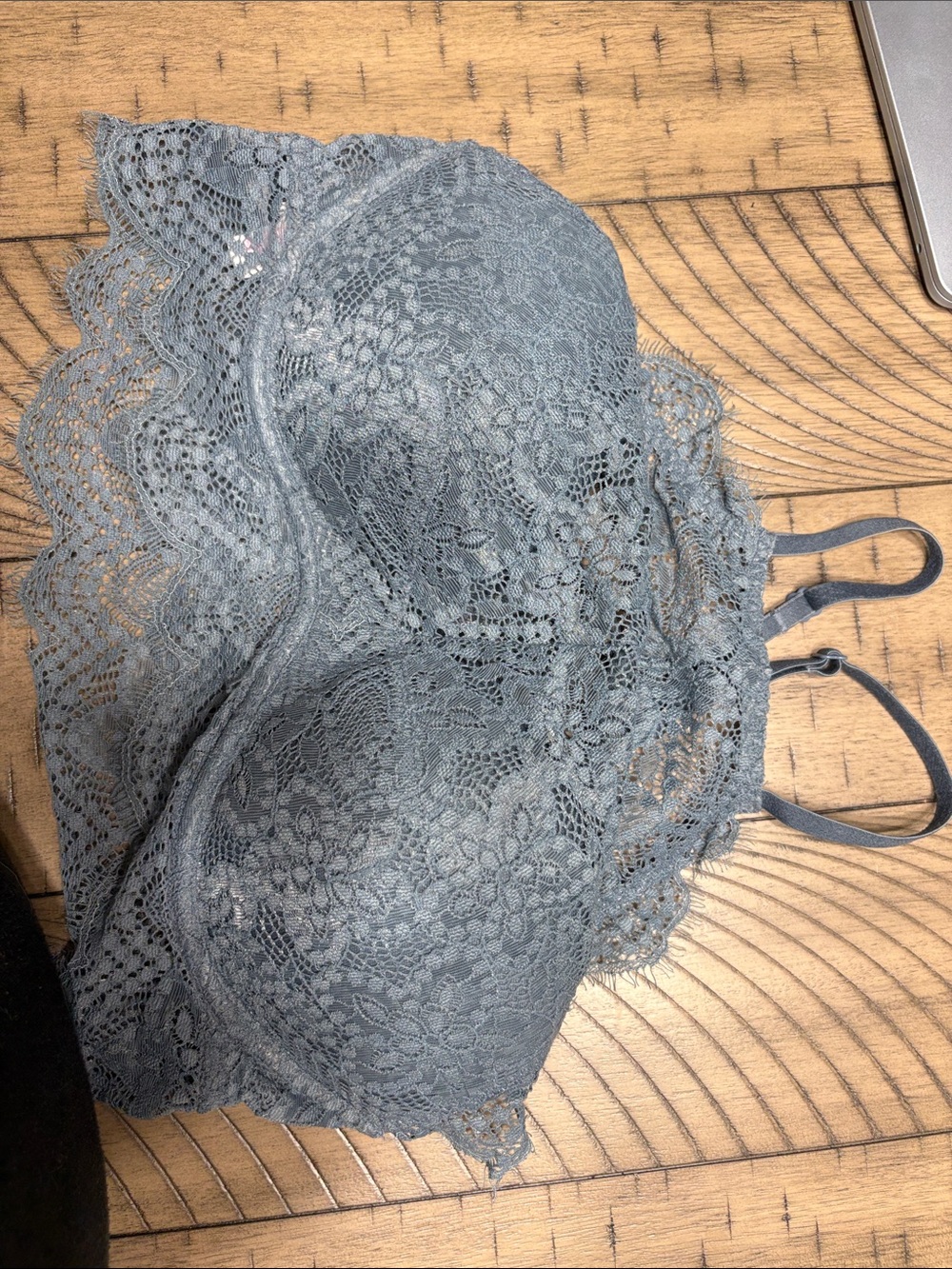 Victoria's Secret Lace Longline Bralette in Slate Blue